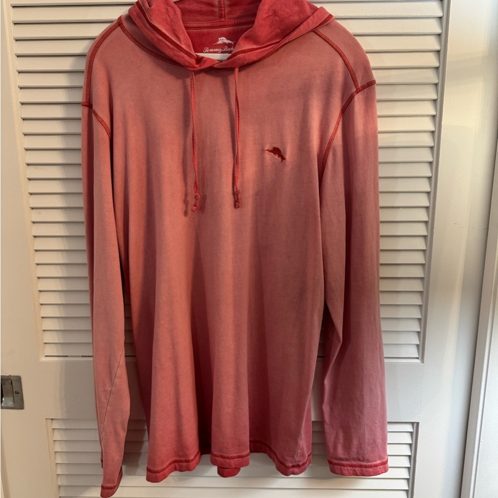 Tommy Bahama Red Hoodie T-shirt Hoodie Casual Comfort. Size Large
